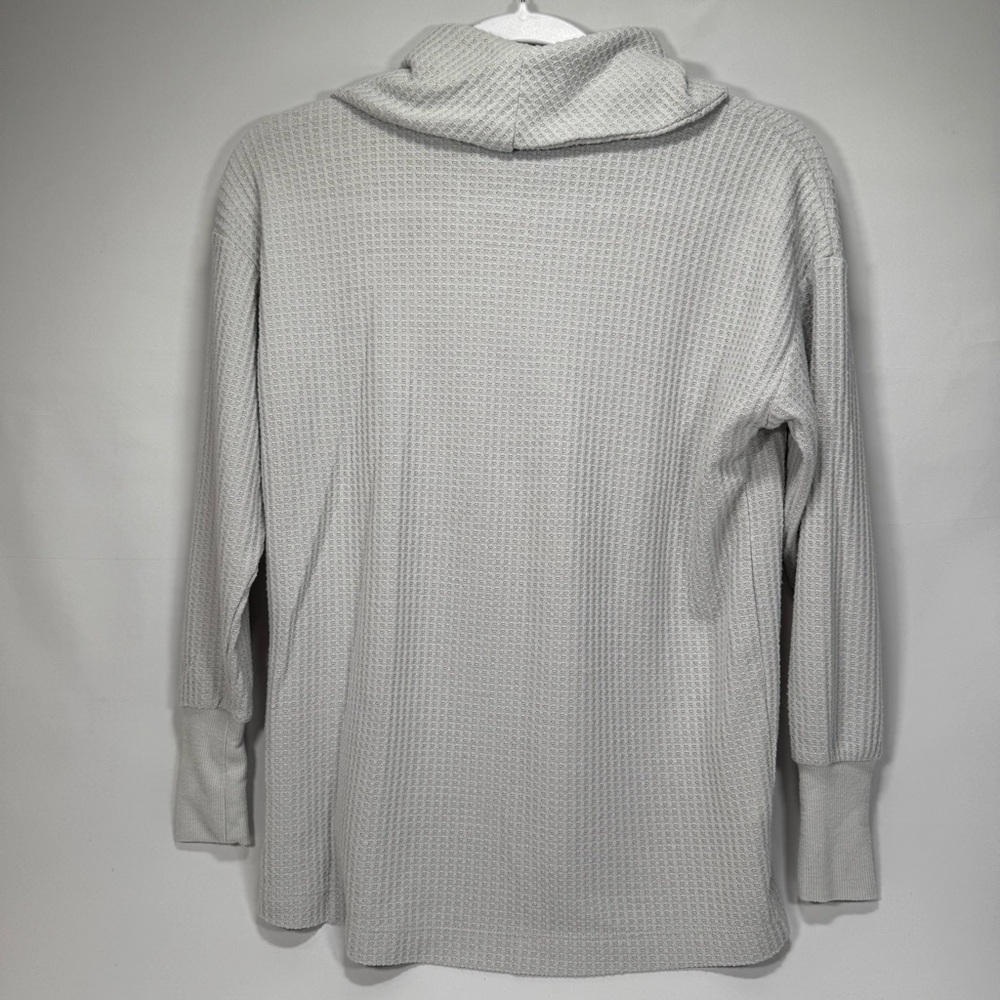 Loft Lou & Grey Brushed Wafflestitch Cowl Tunic Top XSP XS Petite Sweater Shirt - Picture 2 of 5